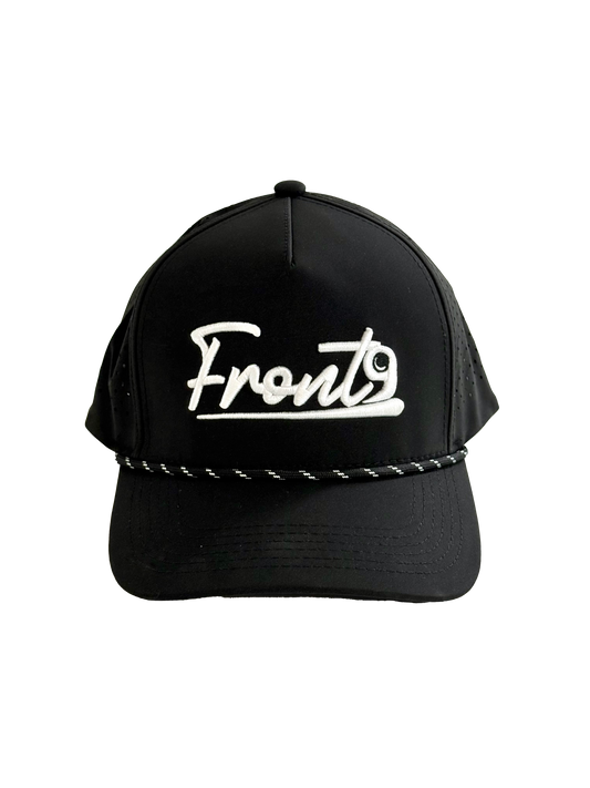 PRESALE "Front 9" Black Rope Hat